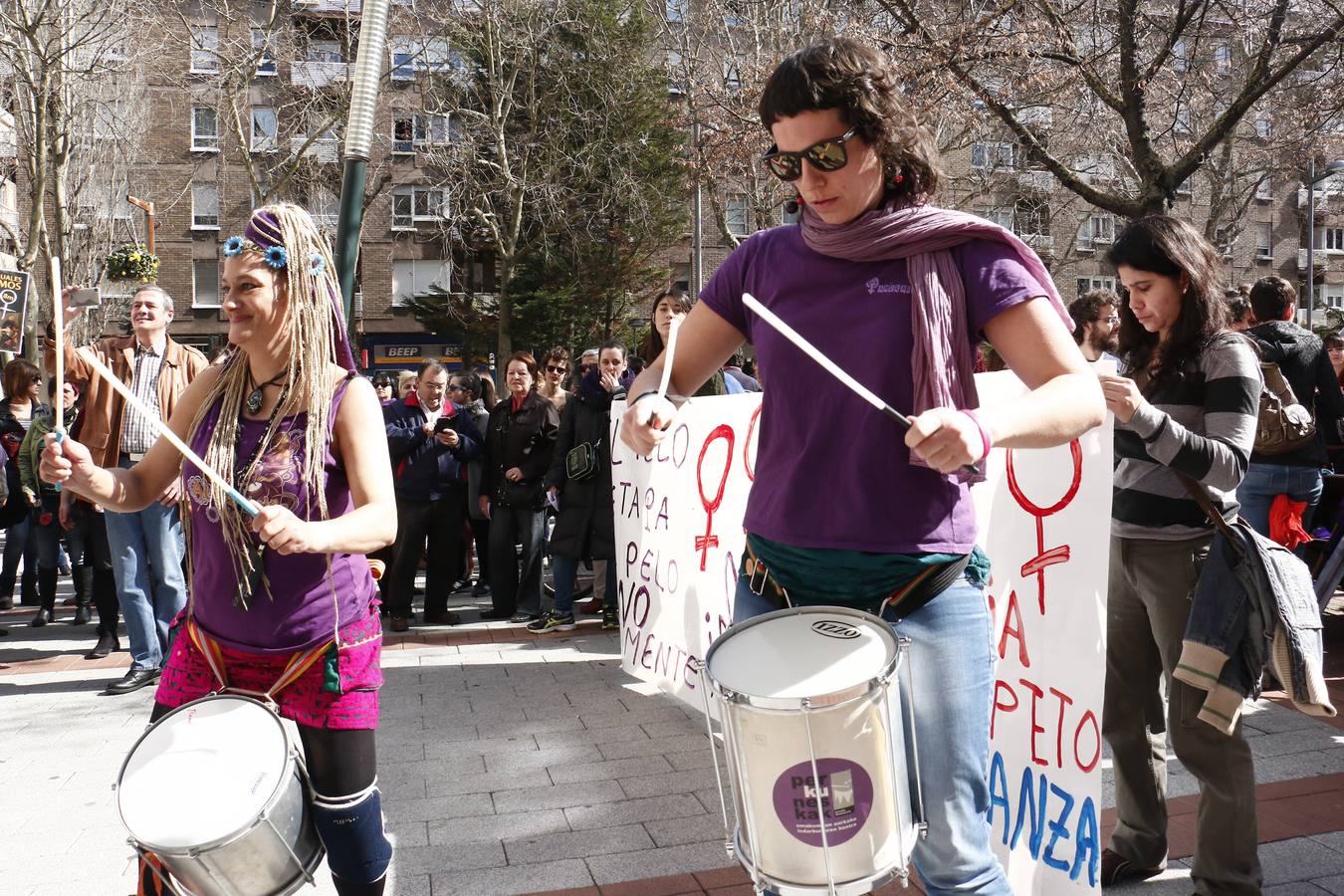 Manifestación en Vitoria en favor de la igualdad
