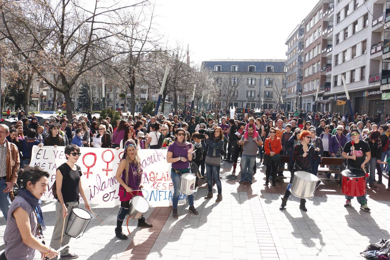 Manifestación en Vitoria en favor de la igualdad