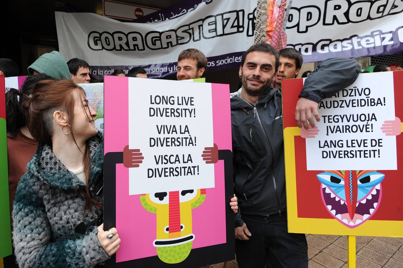 Despedida de Gora Gasteiz en el centro de Vitoria