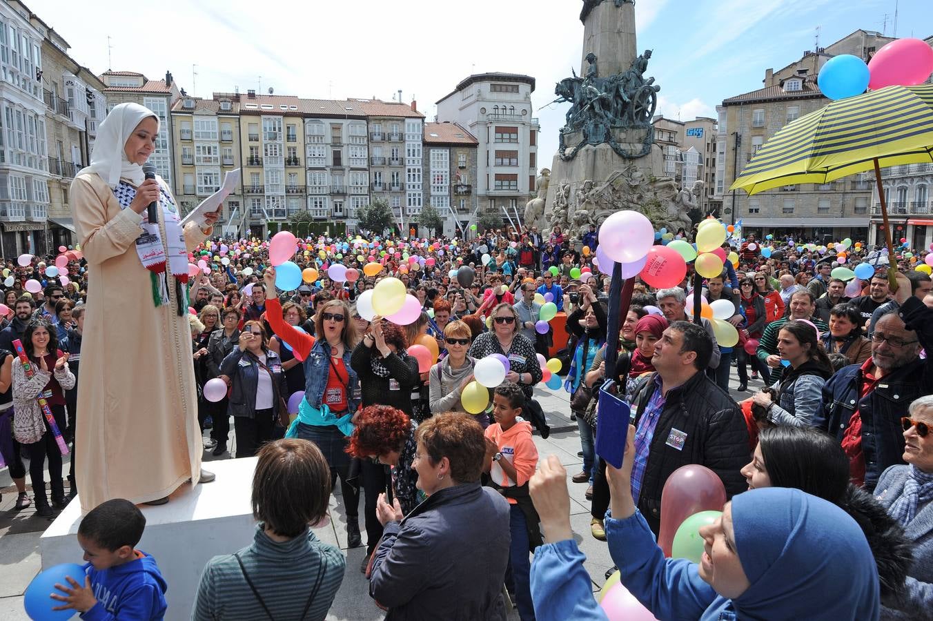 Despedida de Gora Gasteiz en el centro de Vitoria