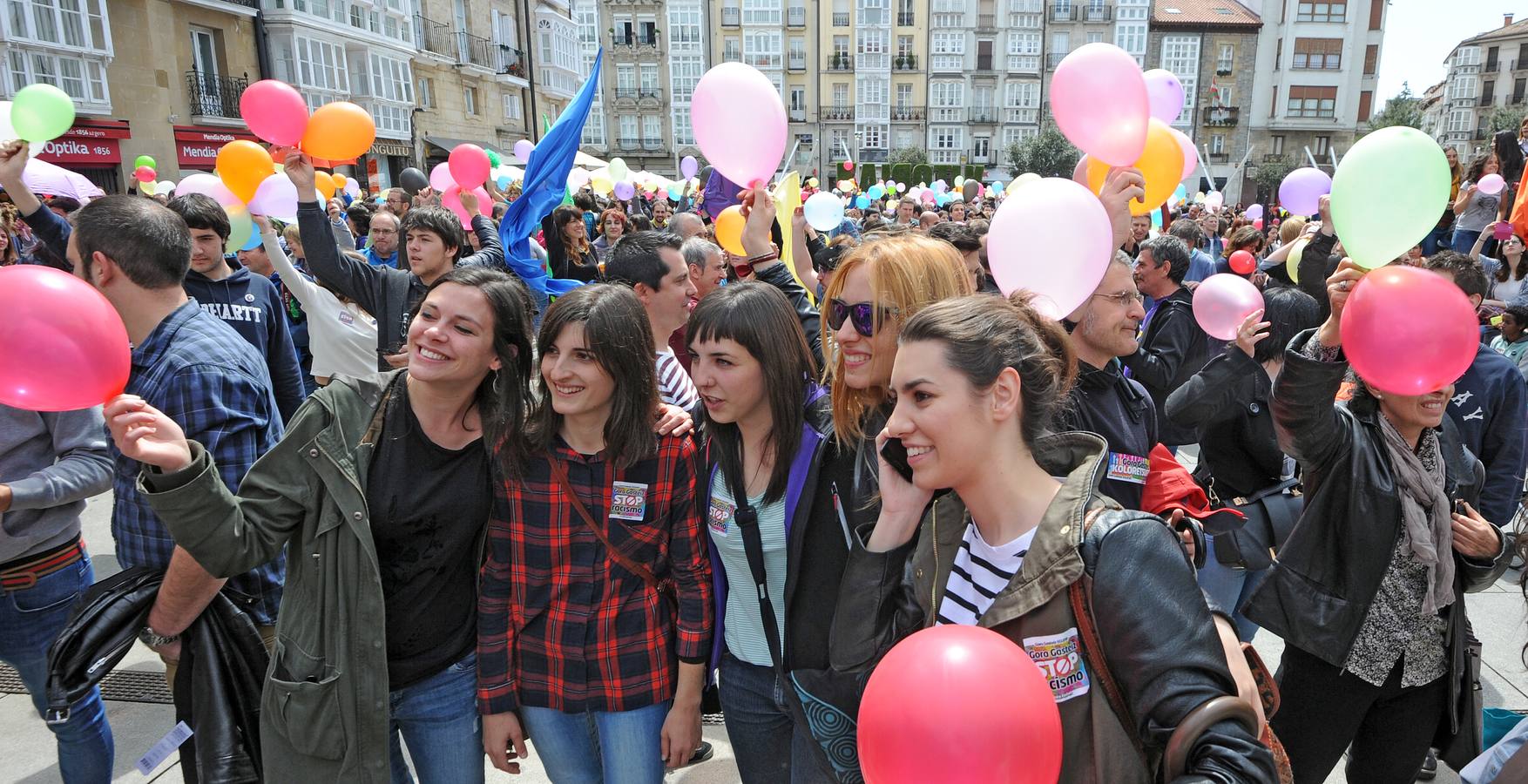 Despedida de Gora Gasteiz en el centro de Vitoria