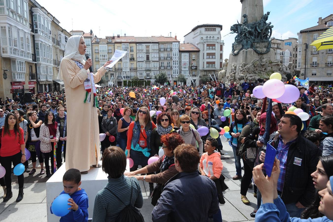 Despedida de Gora Gasteiz en el centro de Vitoria