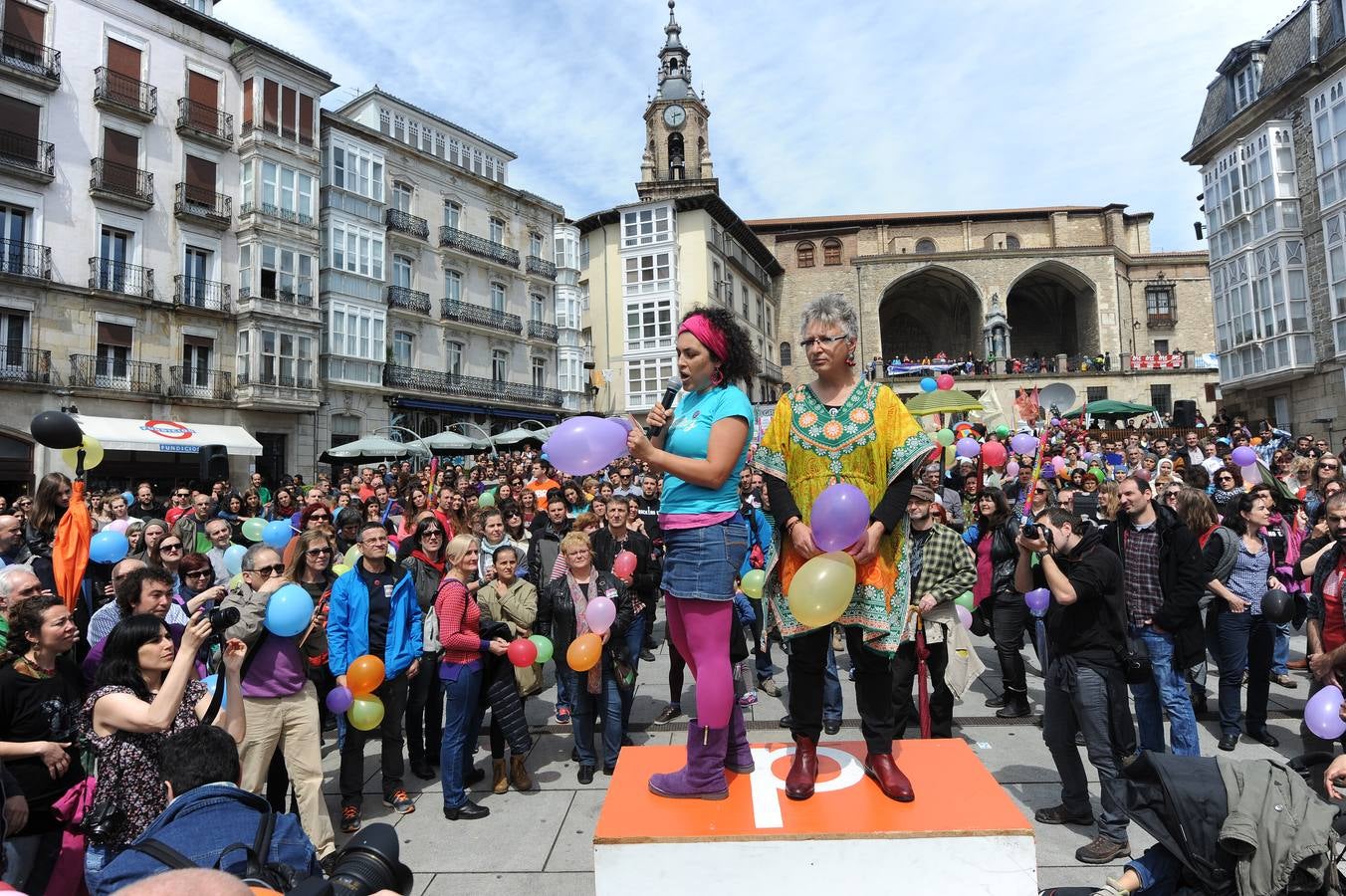 Despedida de Gora Gasteiz en el centro de Vitoria