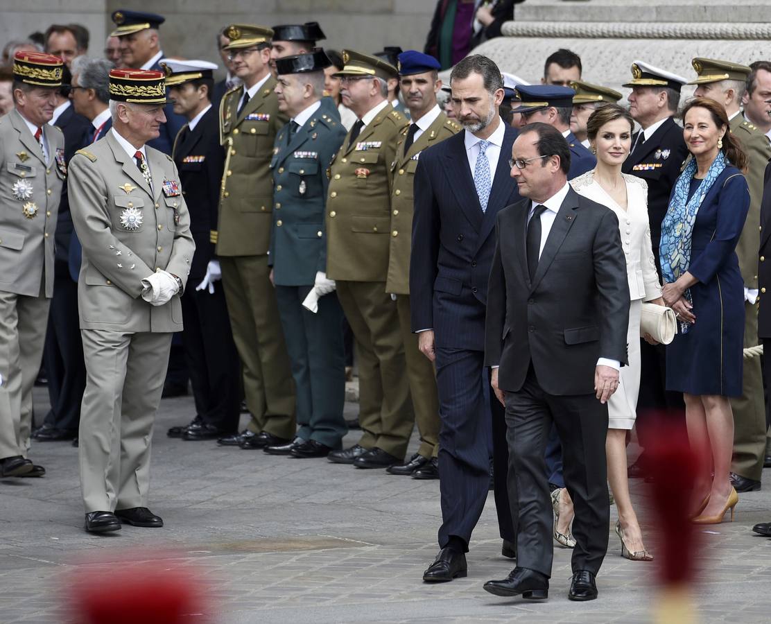 Un momento de la visita oficial de los Reyes a París.