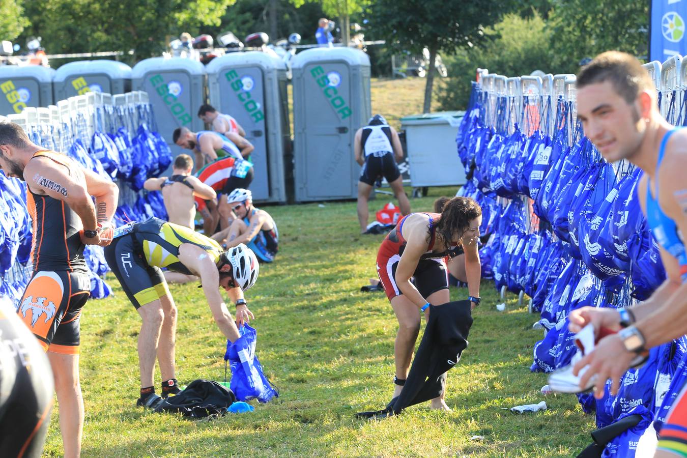 Primera transición de la Triatlón de Vitoria 2015