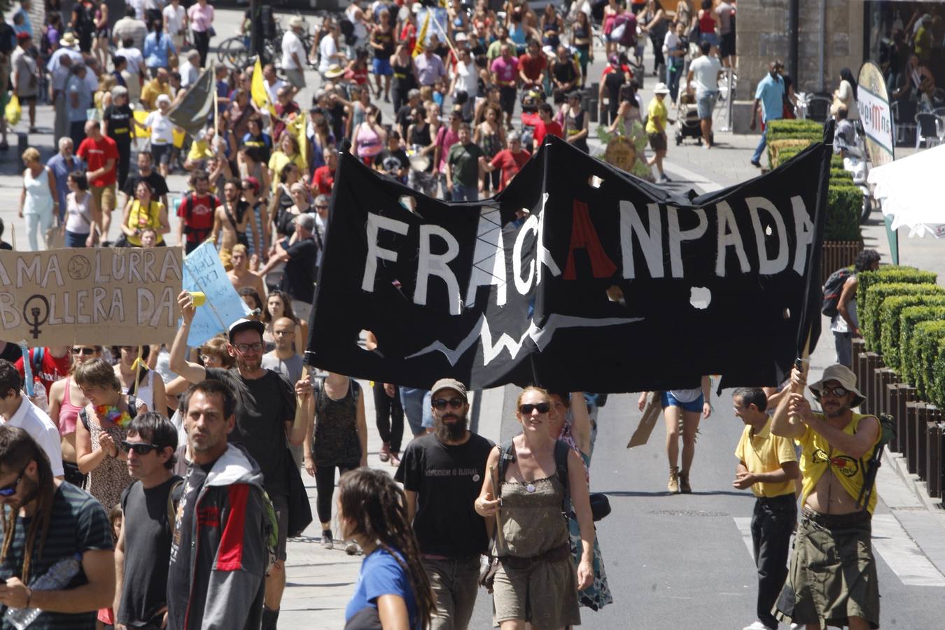 El movimiento antifracking se instala en Vitoria