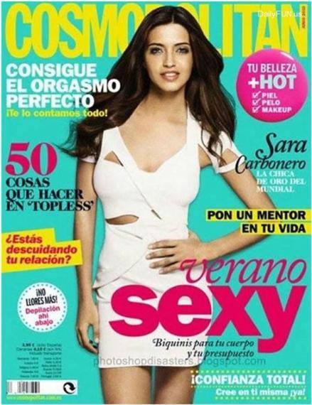 A Sara Carbonero le han desplazado tanto el hombro que su cuello parece el de Fernando Alonso