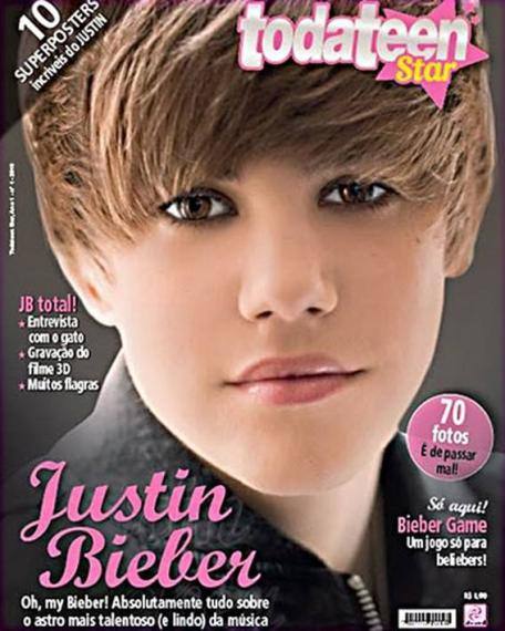 Justin Bieber apareció como una muñeca en la portada de la revista portuguesa para adolescentes Todateen Stars