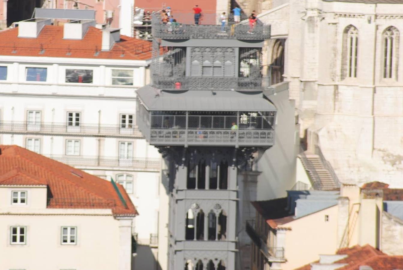 Desde lo alto del mirador de Santa Justa las vistas de Lisboa son espectaculares.