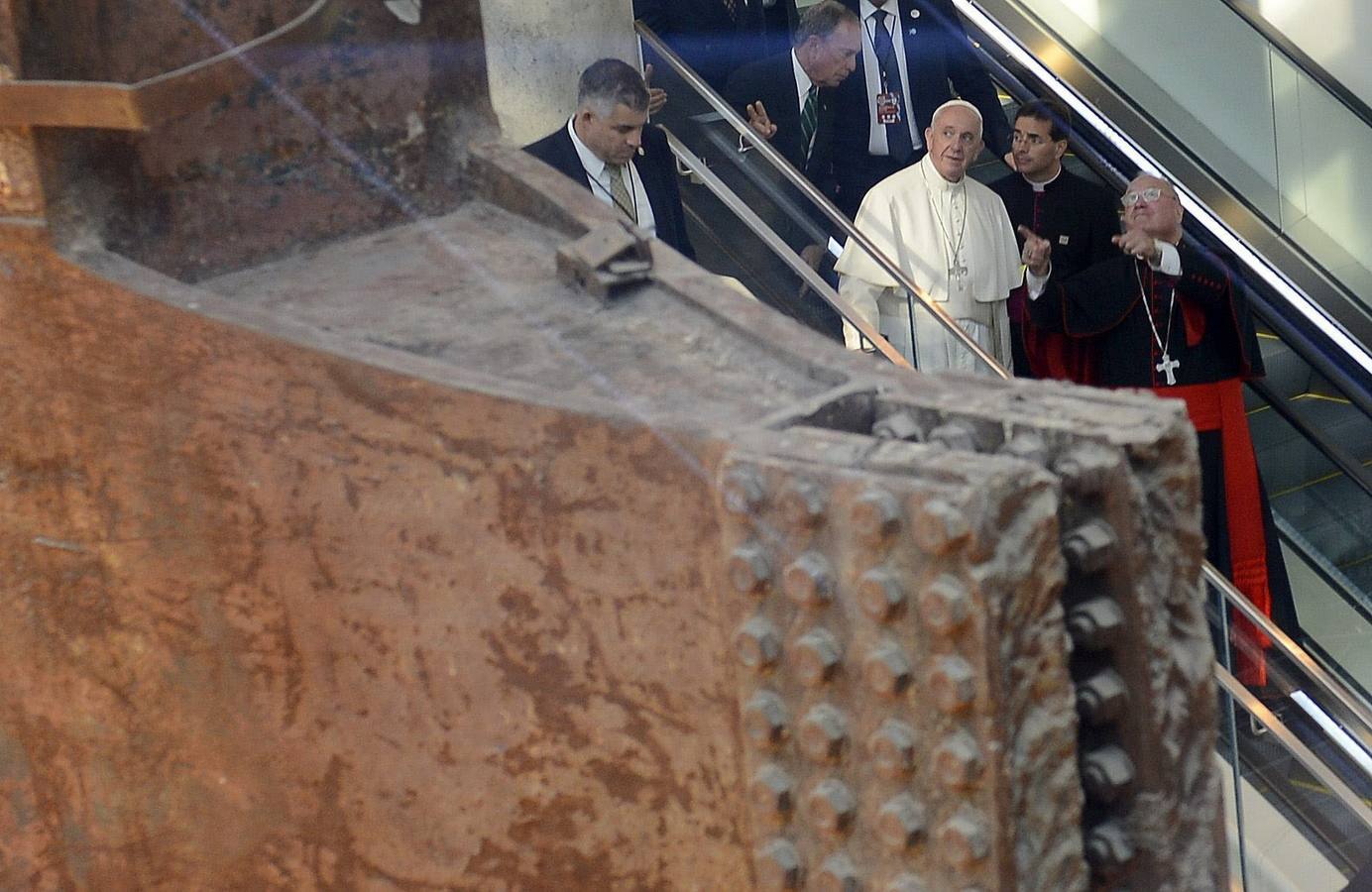 El Papa reza con líderes de otras religiones en la Zona Cero de Nueva York