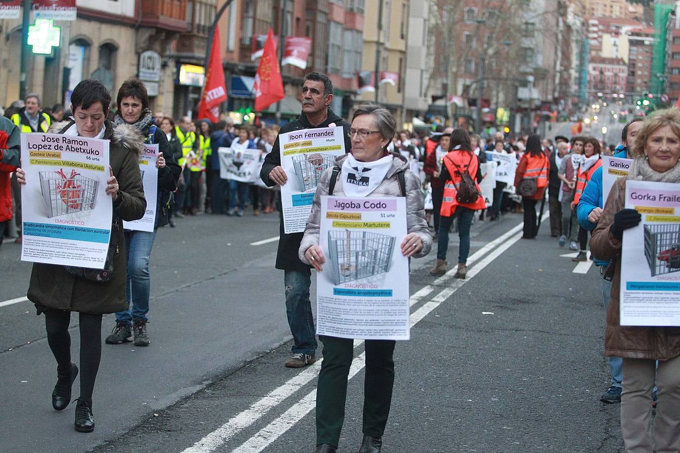 Manifestación a favor de los presos de ETA en Bilbao
