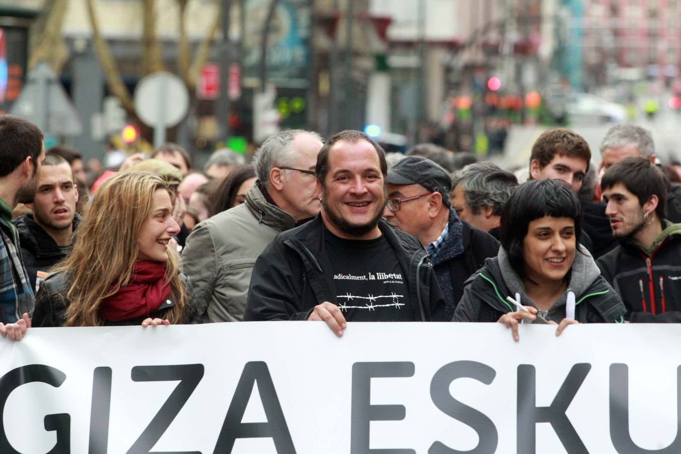 Manifestación a favor de los presos de ETA en Bilbao
