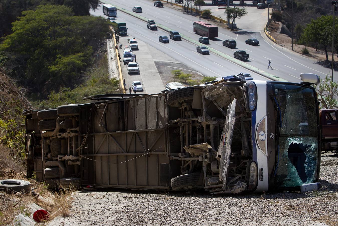 Así quedó el autobús del Huracán tras el brutal accidente