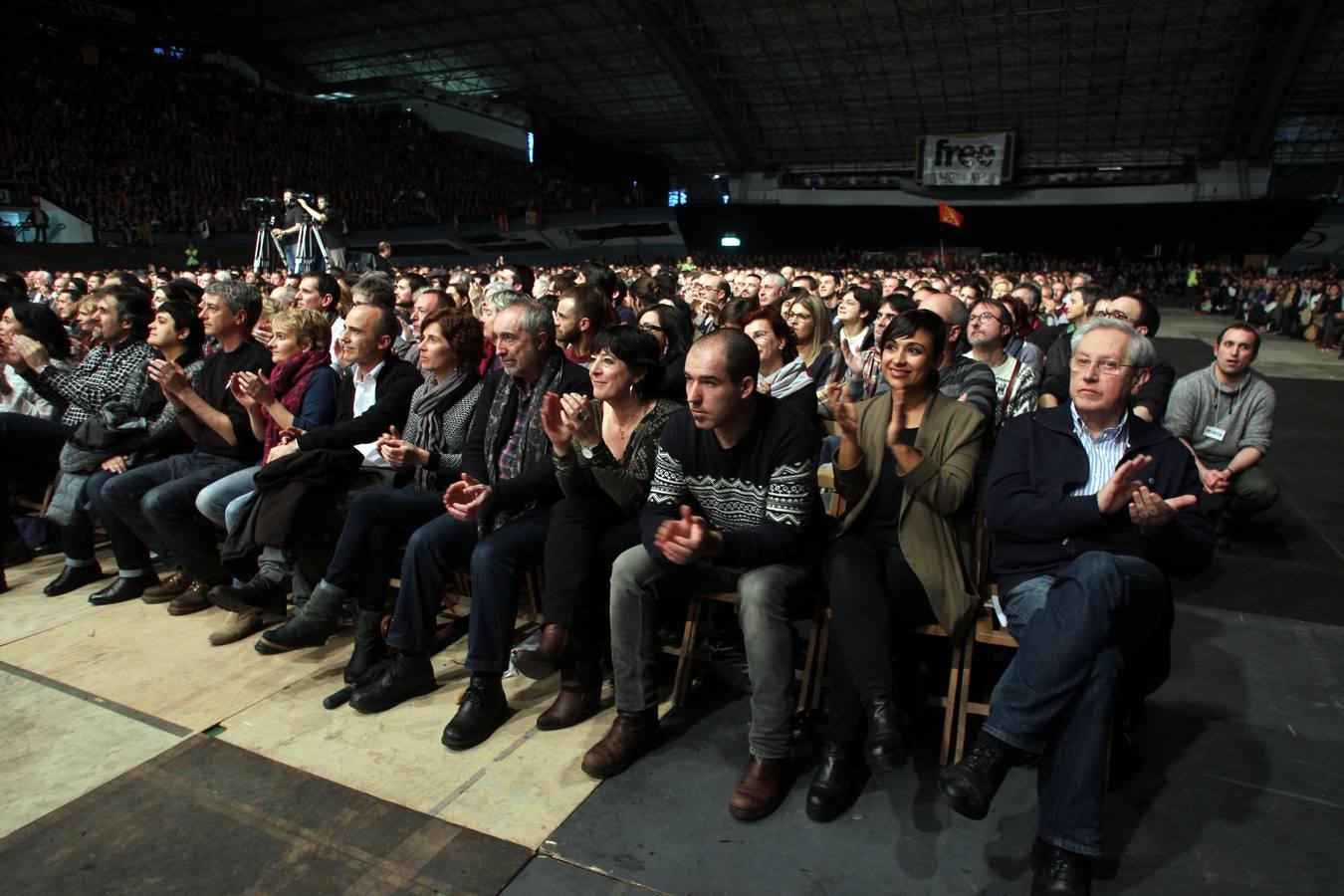 Recibimiento a Otegi en el velódromo de Anoeta