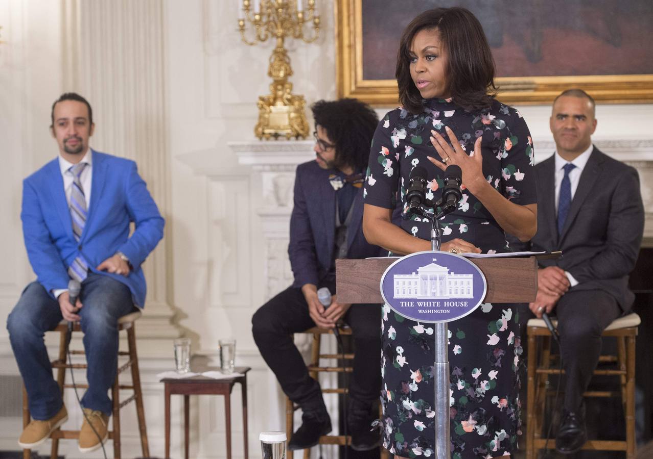 Michelle Obama habla en la Casa Blanca sobre la importancia del teatro