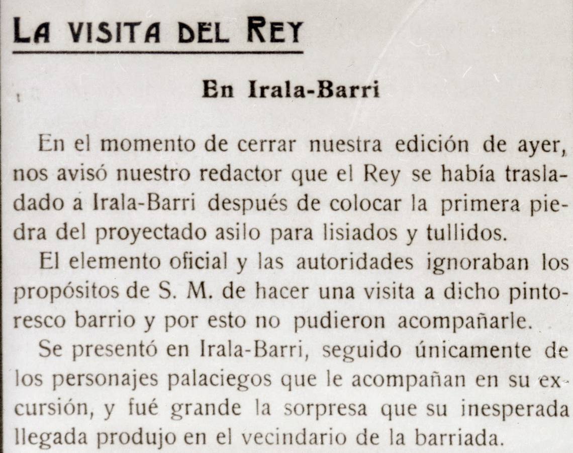 Irala, historia de un barrio que cumple un siglo