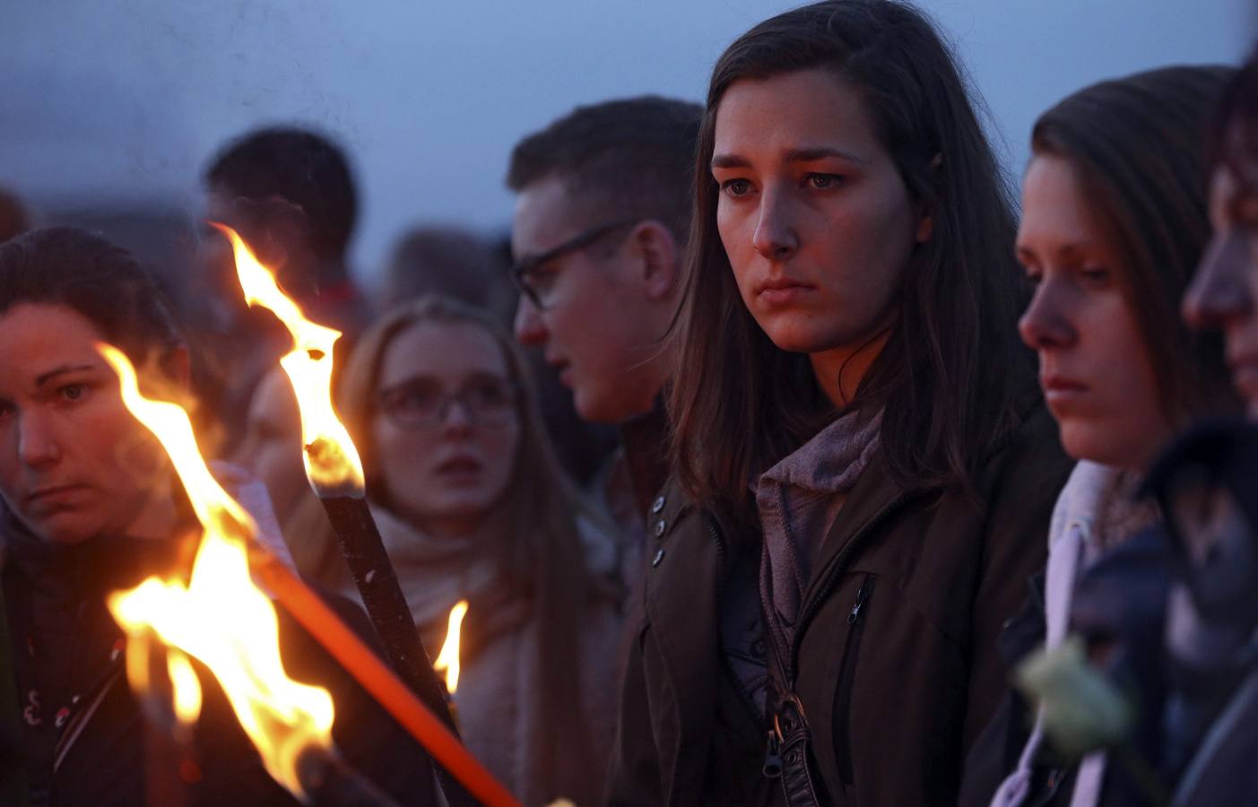 Marcha silenciosa celebrada en memoria de las víctimas de los atentados de Bruselas