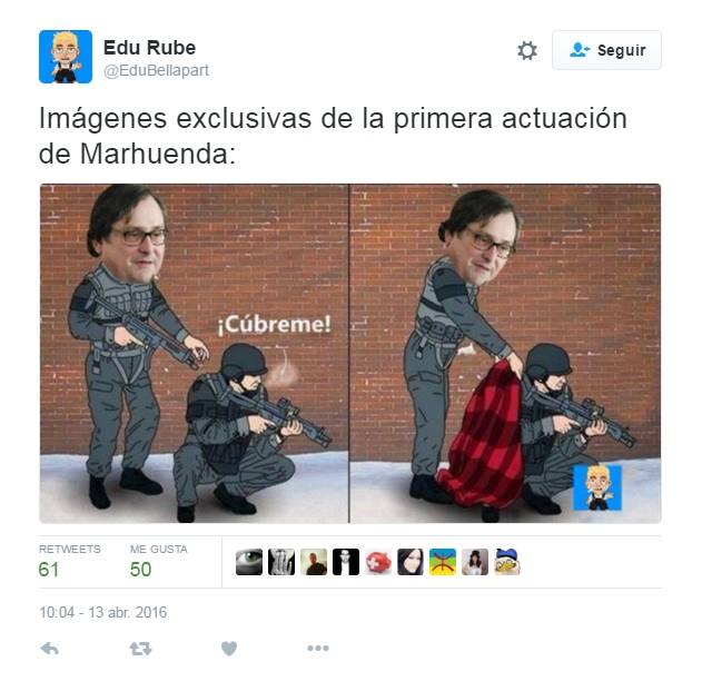 El &#039;comisario&#039; Marhuenda, en memes