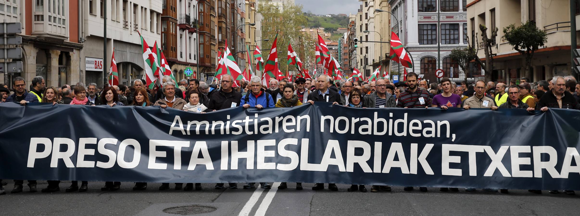 Manifestación en favor de los presos de ETA en Bilbao