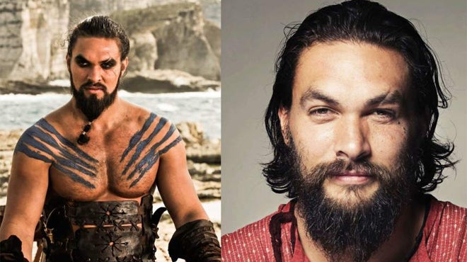KHAL DROGO (Jason Momoa): Al salir de la serie, su camino en el cine se abrió por la puerta grande interpretando al superhéroe Aquaman en 'Batman vs. Superman' y su propia película, que se estrenará previsiblemente en 2017. Su pareja es ex de Lenny Kravitz, Lisa Bonet. Tiene dos hijos con ella.
