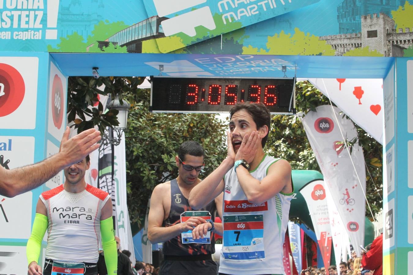 La línea de meta del Maratón Martín Fiz