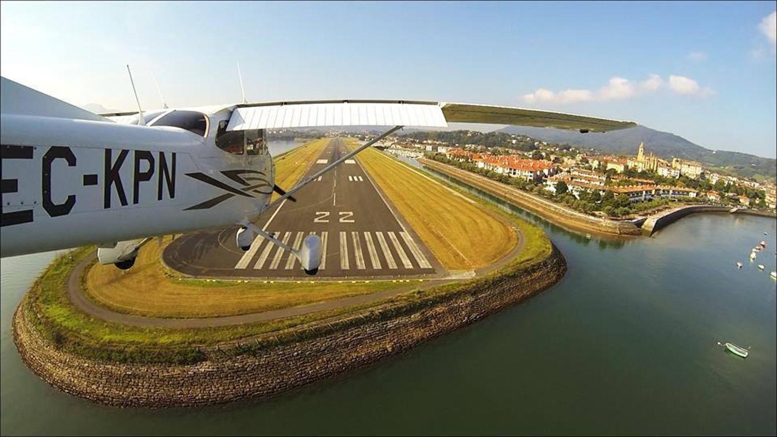 Aterrizaje en Hondarribia.