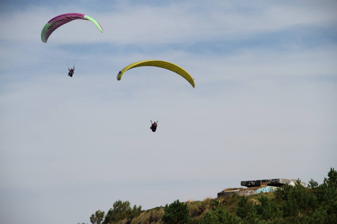 Parapente en la costa de Sopelana.