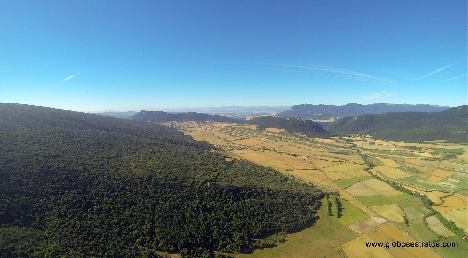 El paisaje contemplado desde el globo.