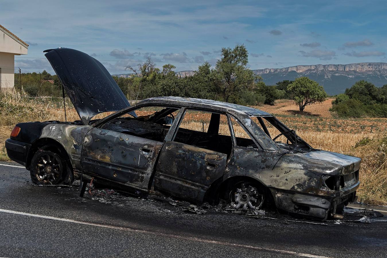 Un hombre en estado grave tras intentar salvar a su perro de un coche en llamas