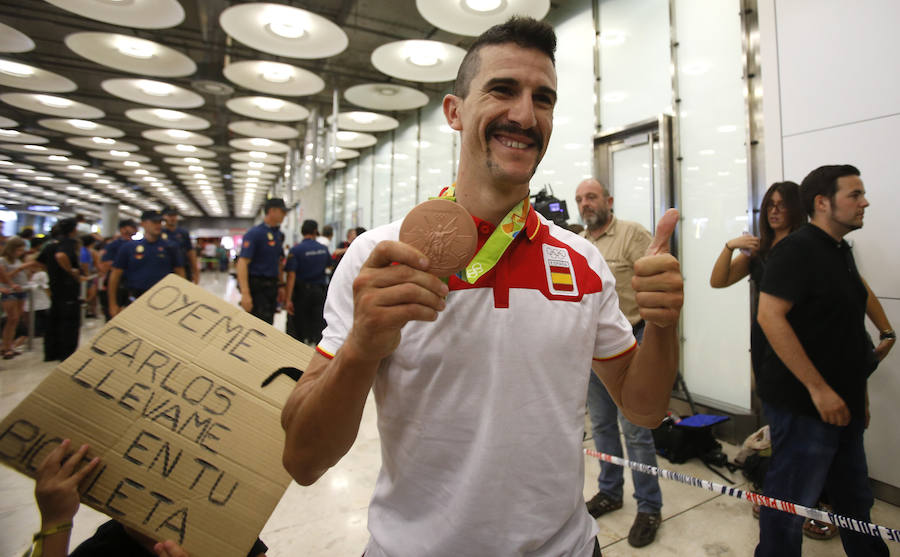 Llegada de los deportistas españoles tras los Juegos de Río