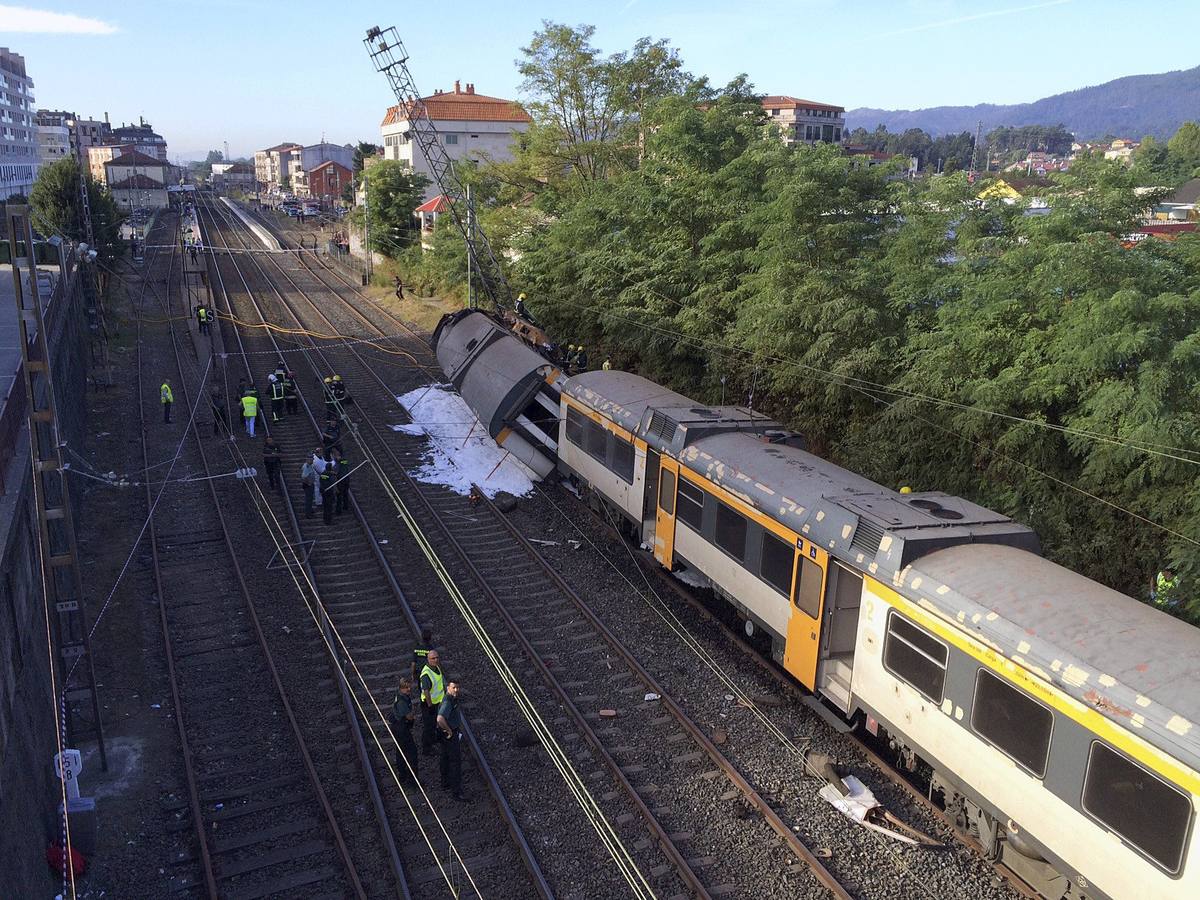 Accidente ferroviario en Galicia