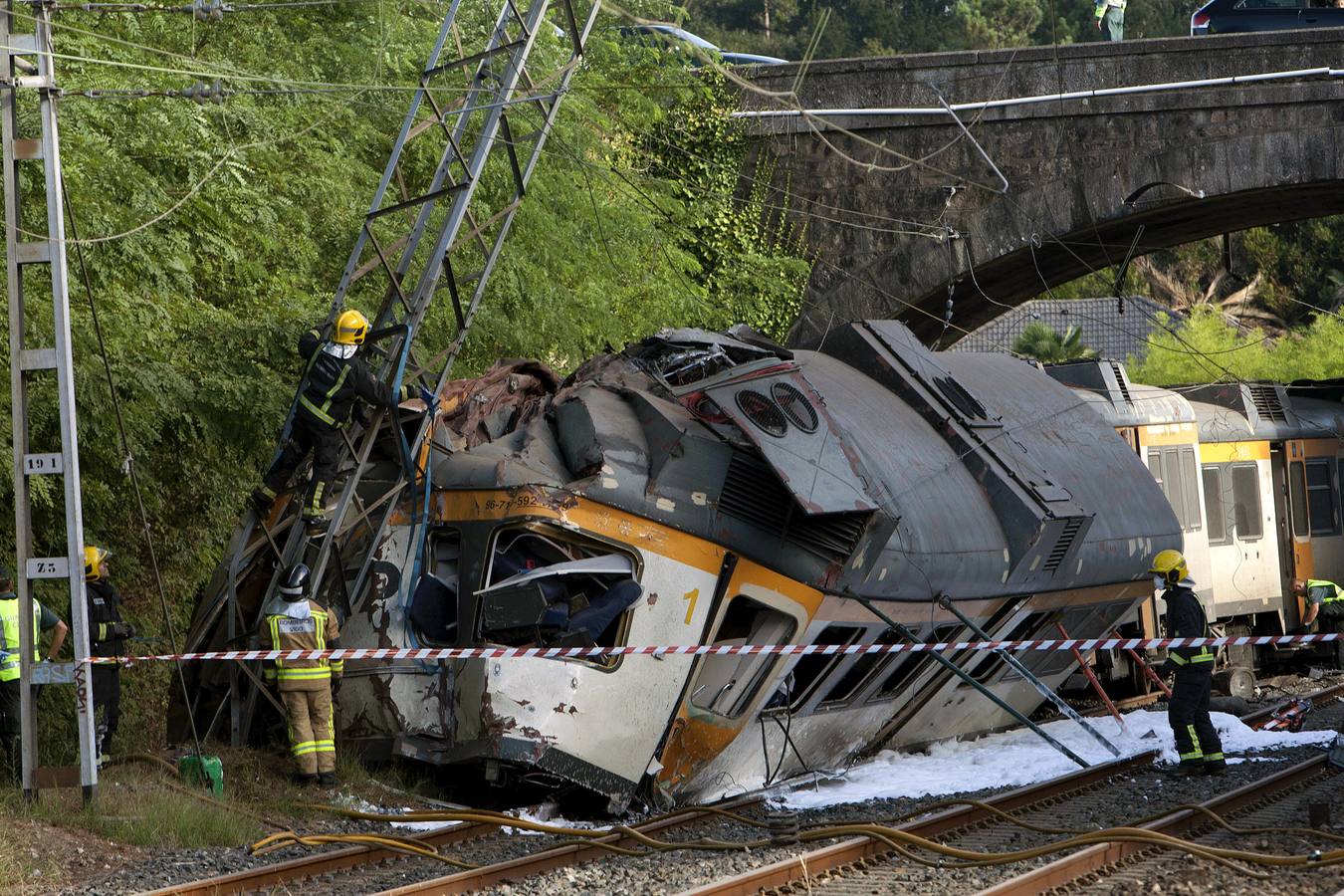 Accidente ferroviario en Galicia