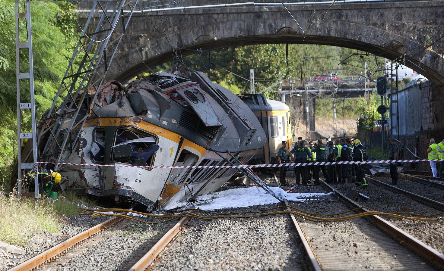 Accidente ferroviario en Galicia