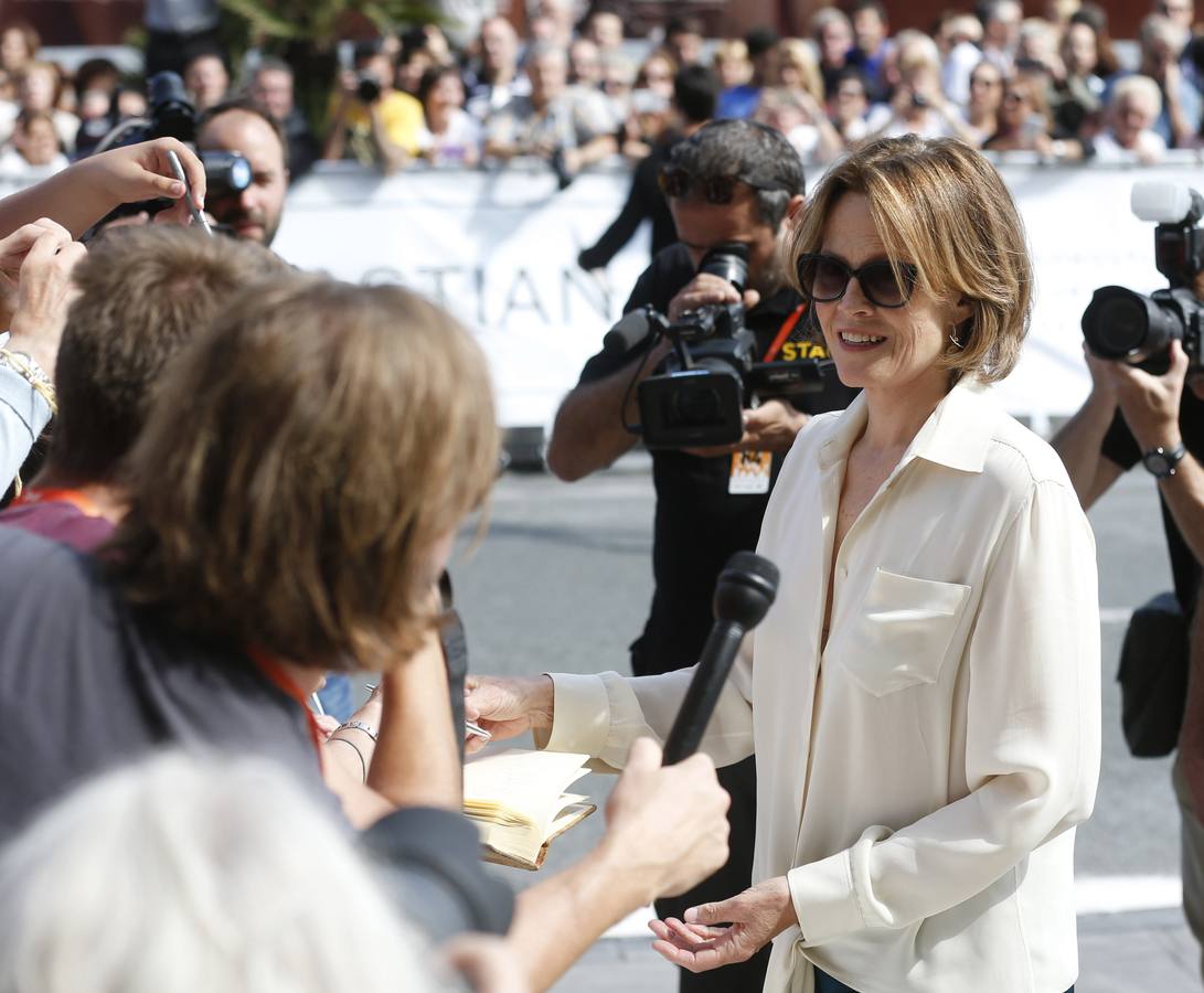 Sigourney Weaver, radiante en San Sebastián