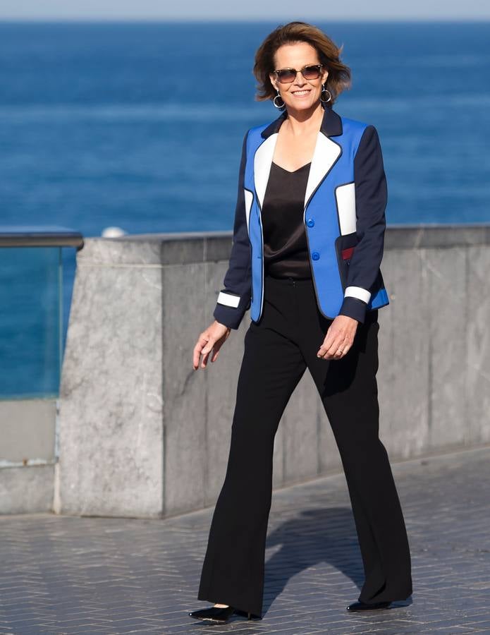 Así ha posado Sigourney Weaver en San Sebastián