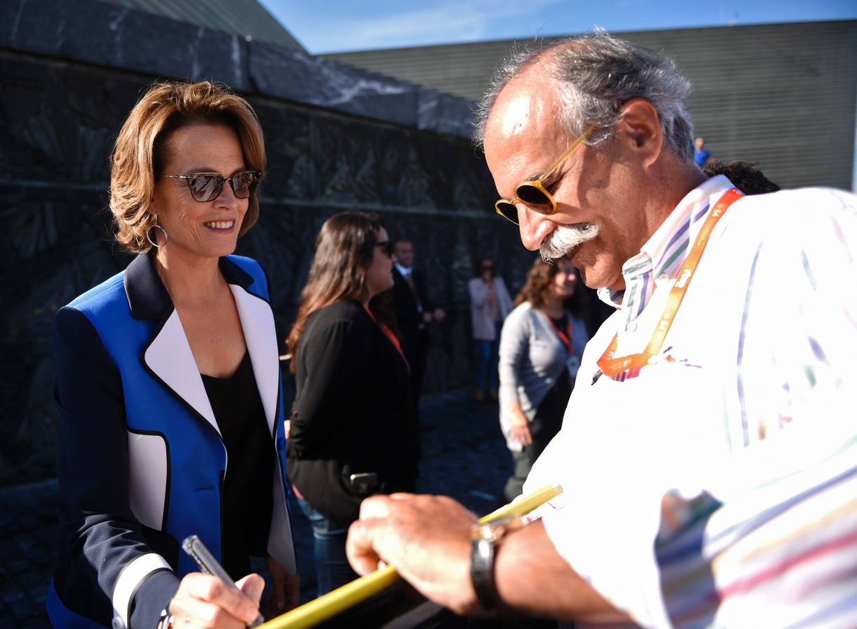 Así ha posado Sigourney Weaver en San Sebastián