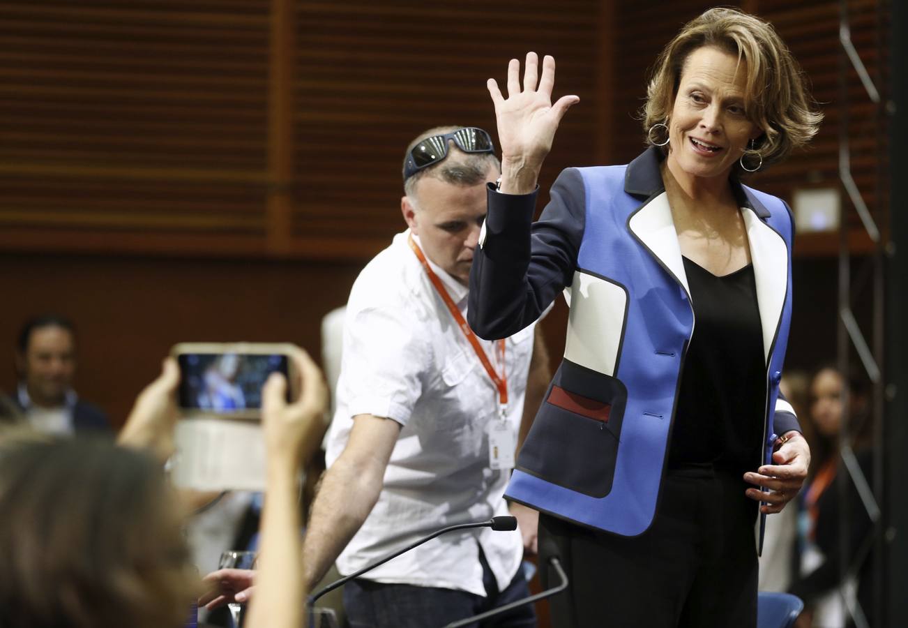 Así ha posado Sigourney Weaver en San Sebastián