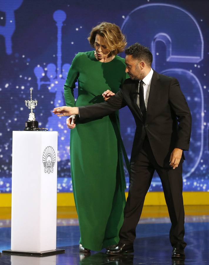 Así ha posado Sigourney Weaver en San Sebastián