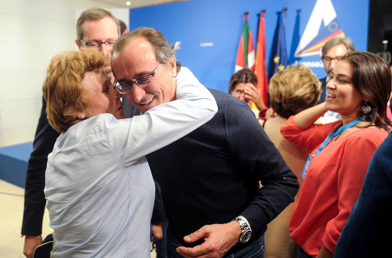 Así celebró Alfonso Alonso el buen resultado del PP el 25-S