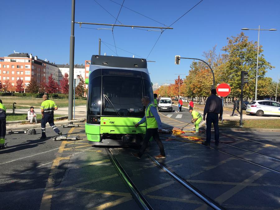 Nuevo accidente del tranvía en el barrio vitoriano de Lakua