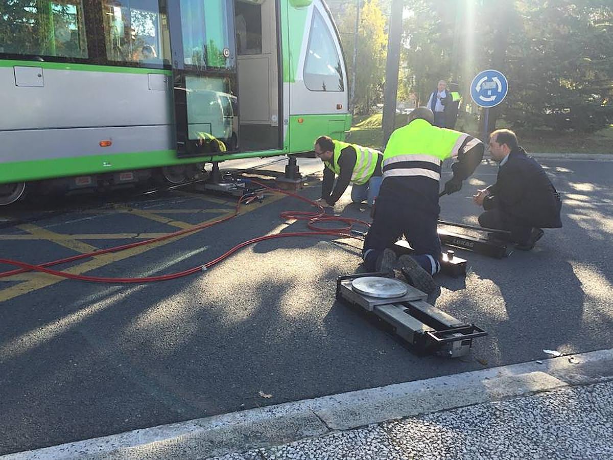 Nuevo accidente del tranvía en el barrio vitoriano de Lakua