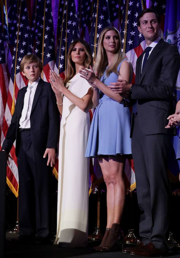 La familia Trump celebra la victoria