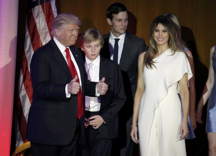 La familia Trump celebra la victoria