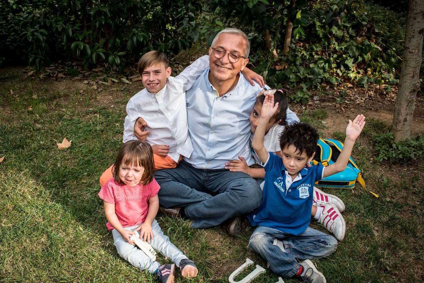 Pese a algún lloro, Javier Sardá conectó muy bien con los niños.