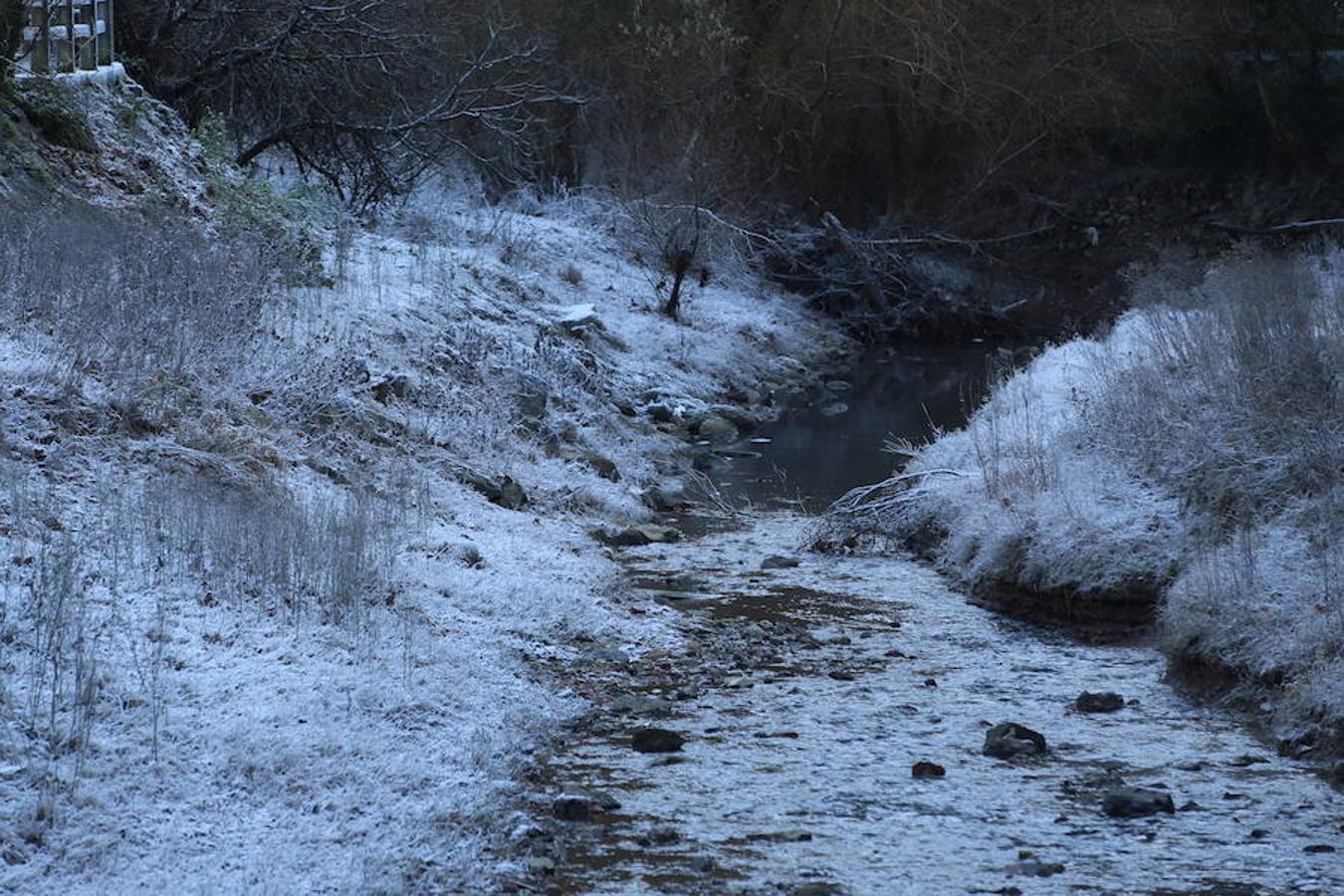 Así de fría estaba la mañana en El Regato y en Otxandio