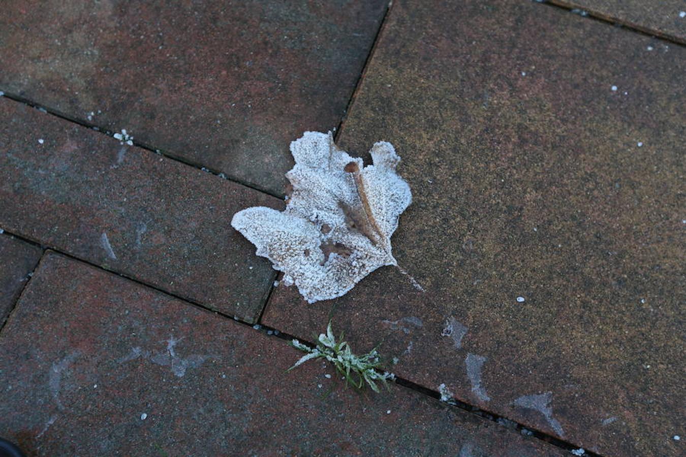 Así de fría estaba la mañana en El Regato y en Otxandio