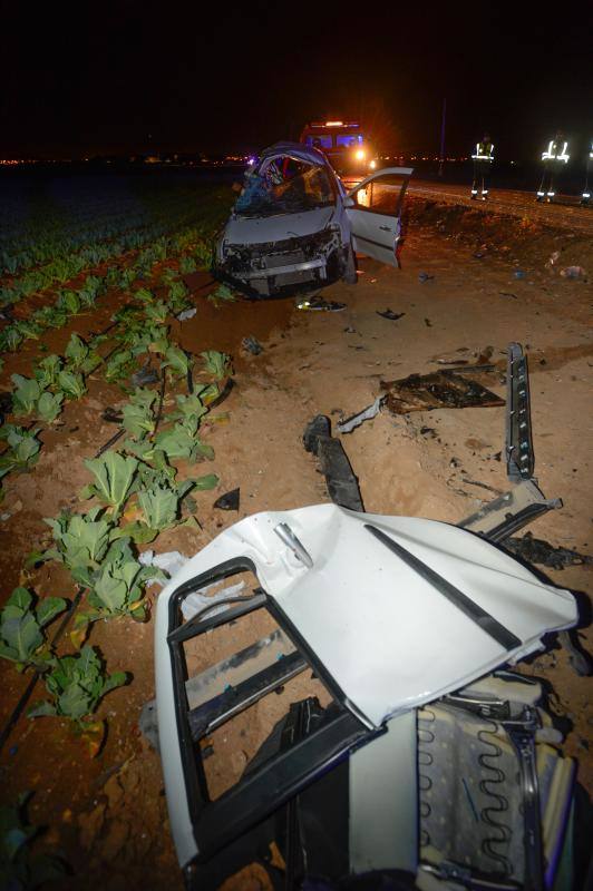 Mueren cinco jóvenes en un brutal accidente en Cartagena