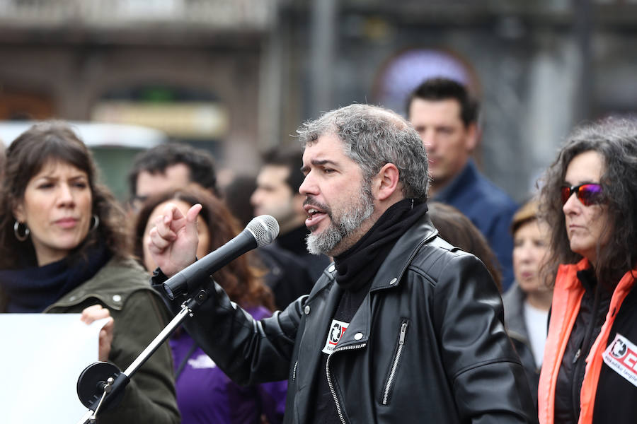Movilización de los sindicatos en Bilbao