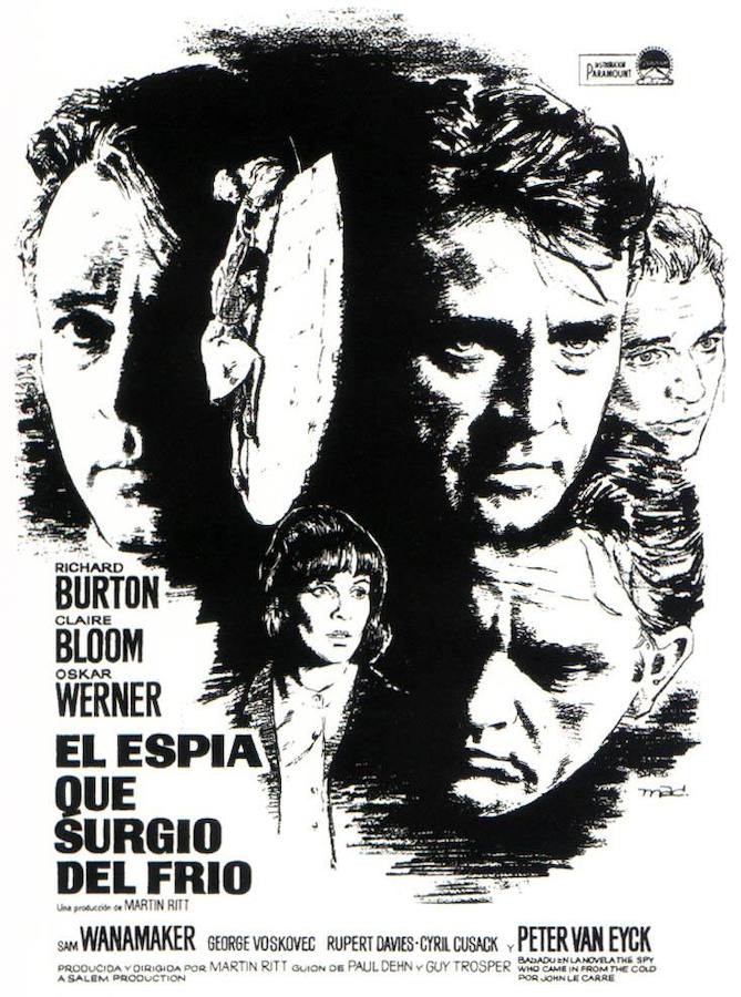 Cartel español de la primera película con George Smiley.