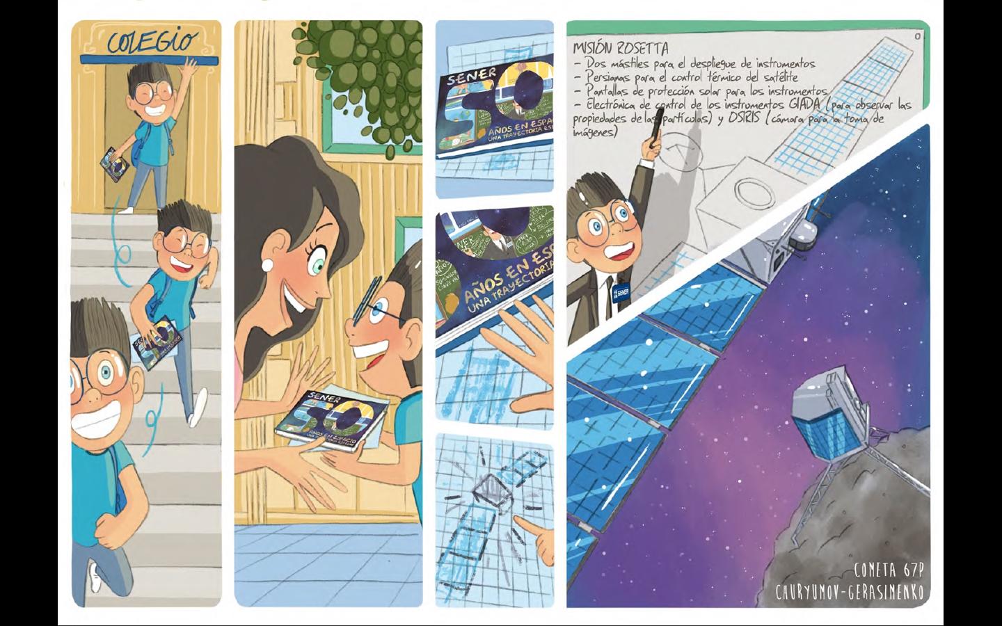 Sener celebra sus 50 años de carrera aeroespacial con un cómic